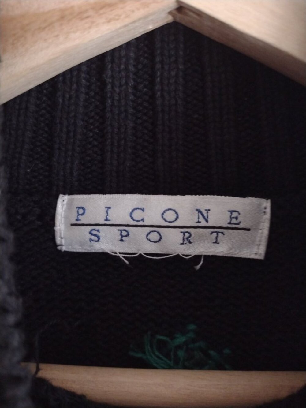 Vintage 90s Holiday Sweater L Pretty Bold Poinsettia Picone Sport Mock Neck - Picture 3 of 10